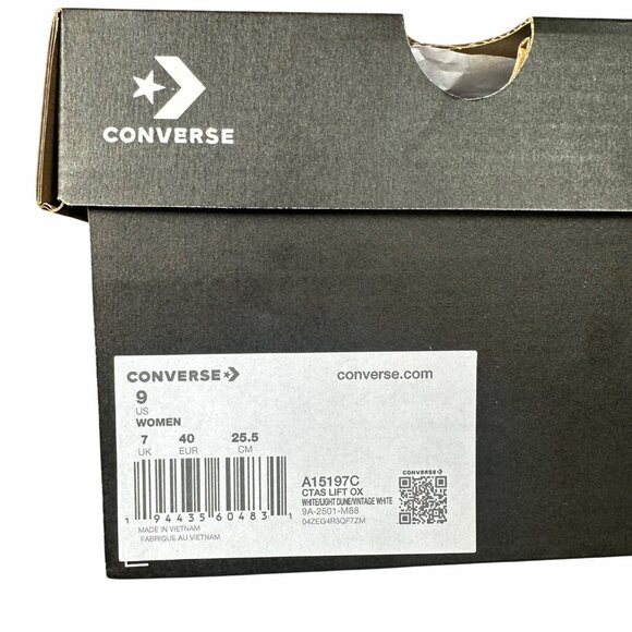 ⭐Converse Chuck Taylor Platform Pearls Lace 9 Women Shoes Party Sneaker A15197C - Picture 13 of 15